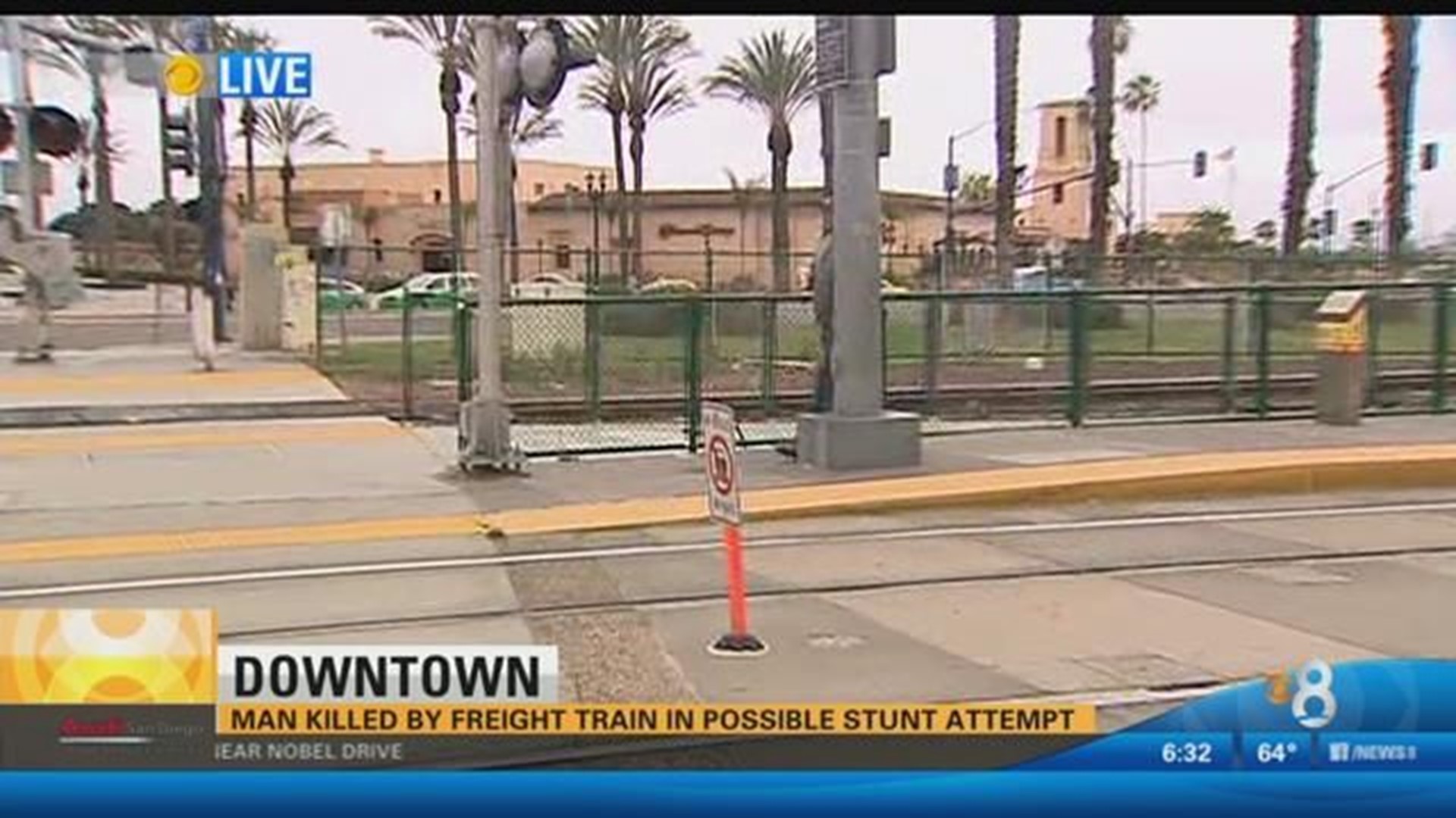 Man attempting to cross tracks killed by freight train | cbs8.com