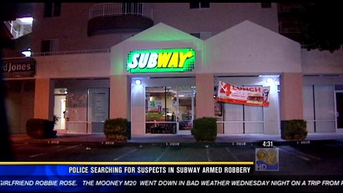Police searching for suspects in Subway armed robbery | cbs8.com