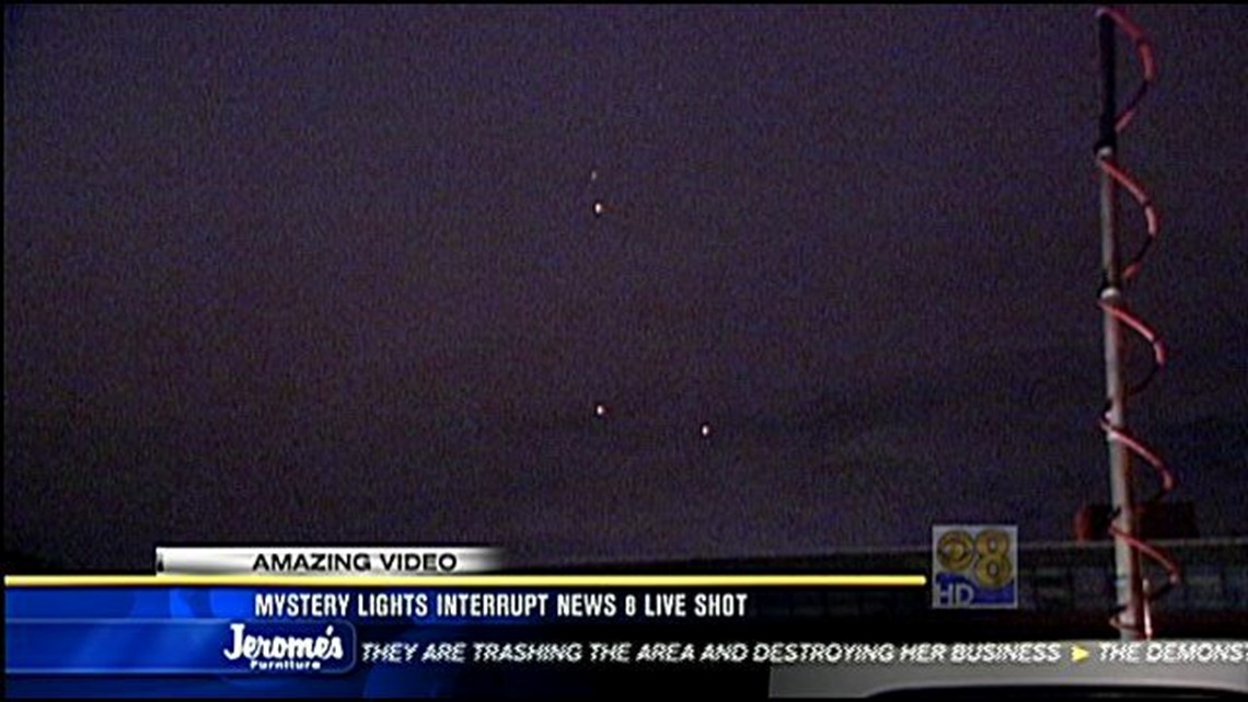 Mystery lights interrupt News 8 live shot | cbs8.com