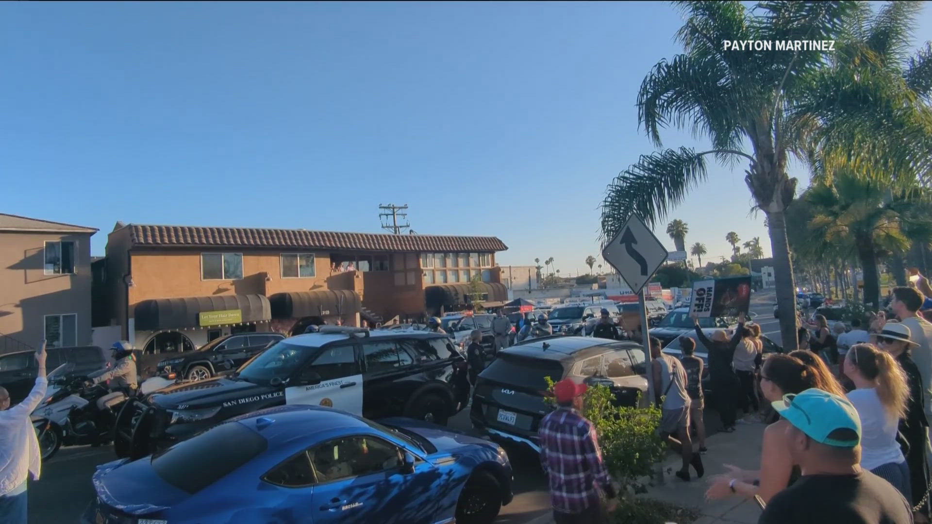 An hours-long protest was underway on Sunday, when U.S. Vice President JD Vance dined at a restaurant in University Heights.