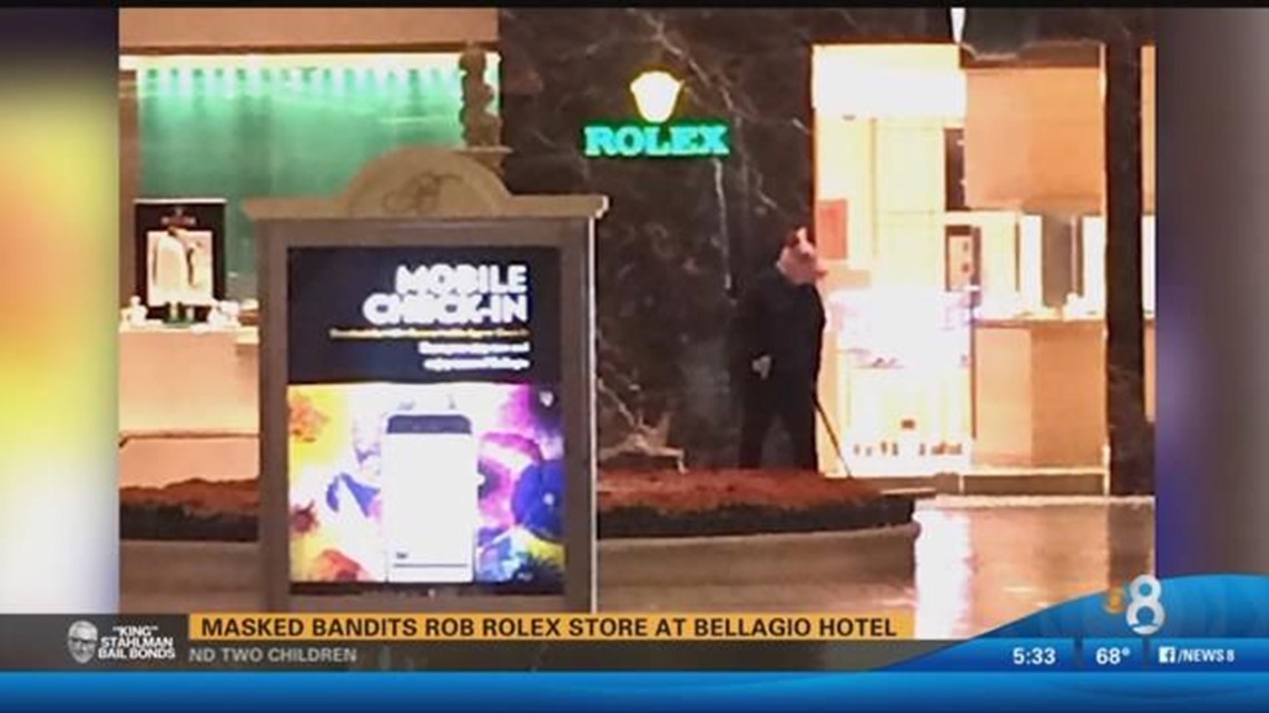 Masked bandits rob Rolex store at Bellagio