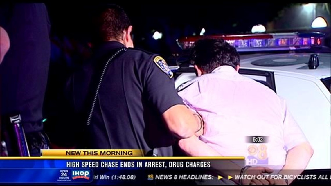 High speed chase ends in arrest, drug charges | cbs8.com