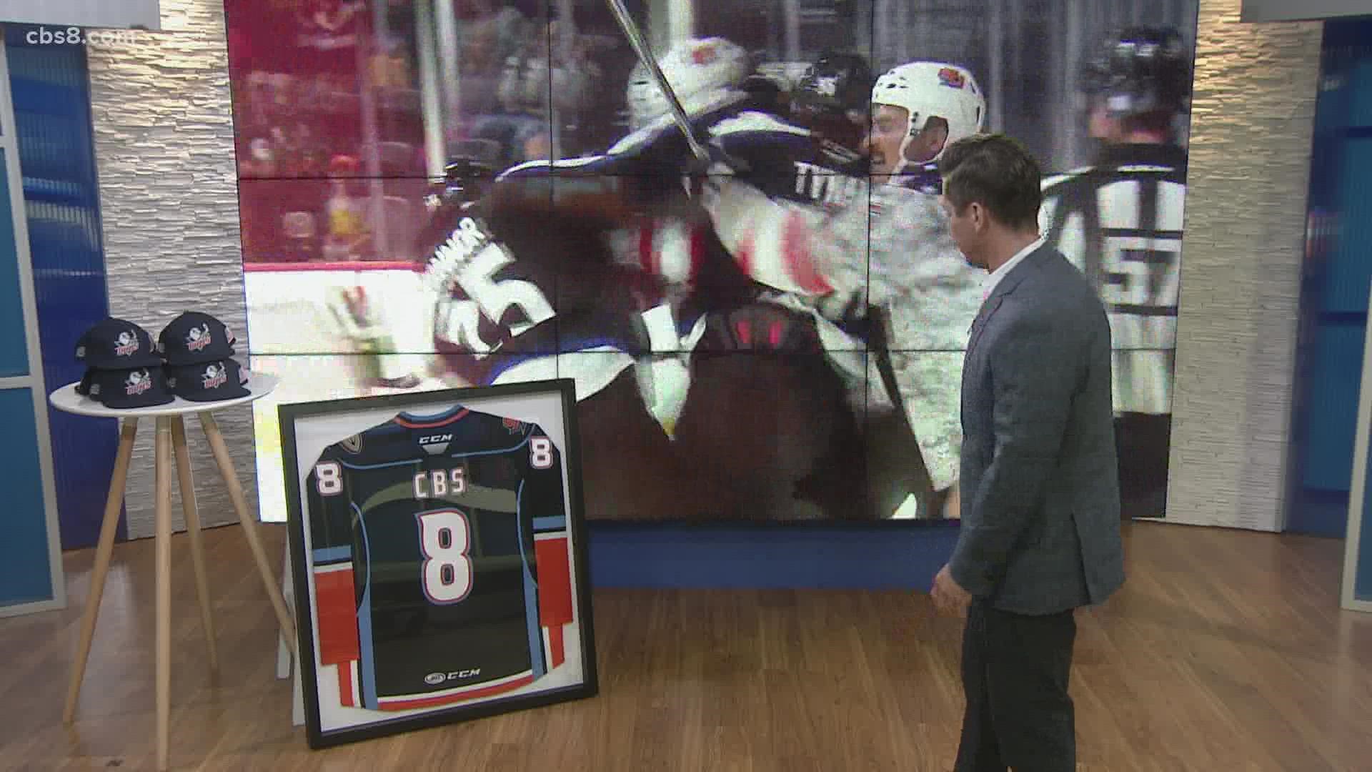 Gulls President of Business Operations, Matt Savant talked about the game and gave News 8 an awesome Gulls jersey.