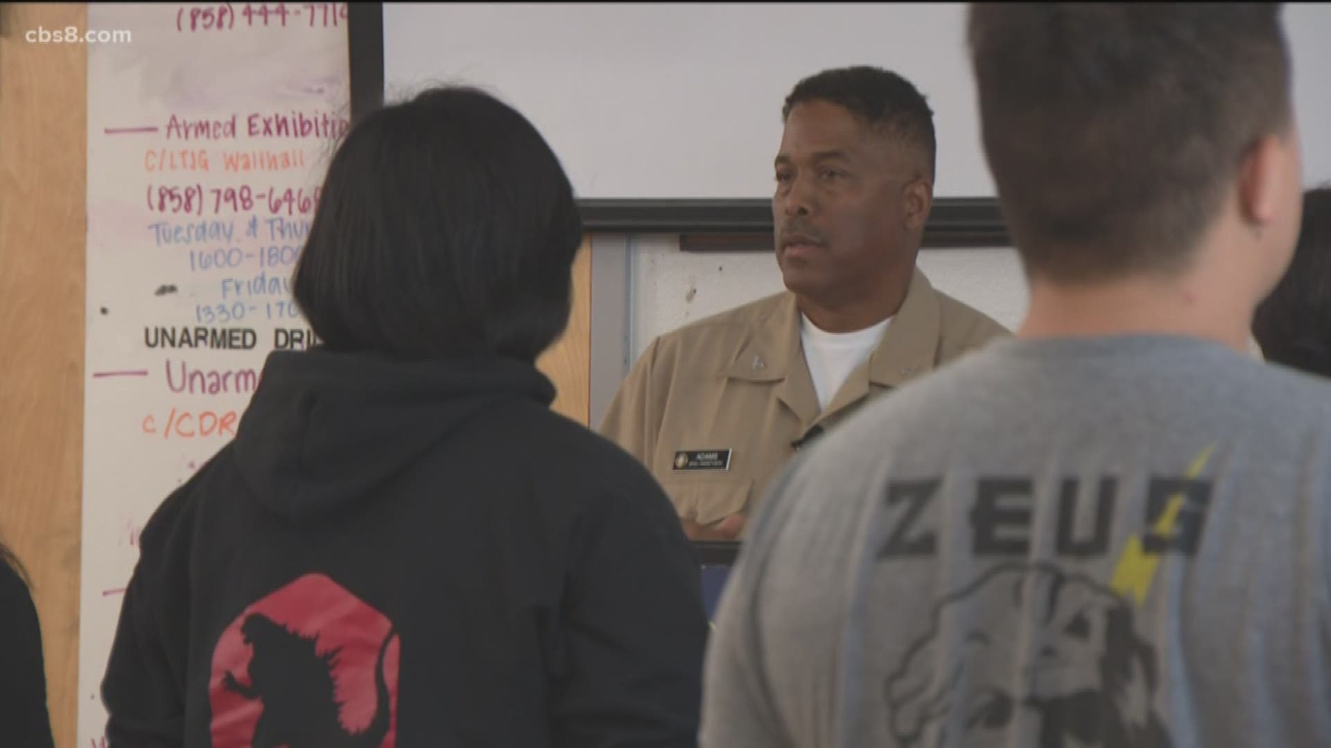 18 years after the attacks, An ROTC instructor is giving his students a first-hand history lesson in San Diego.