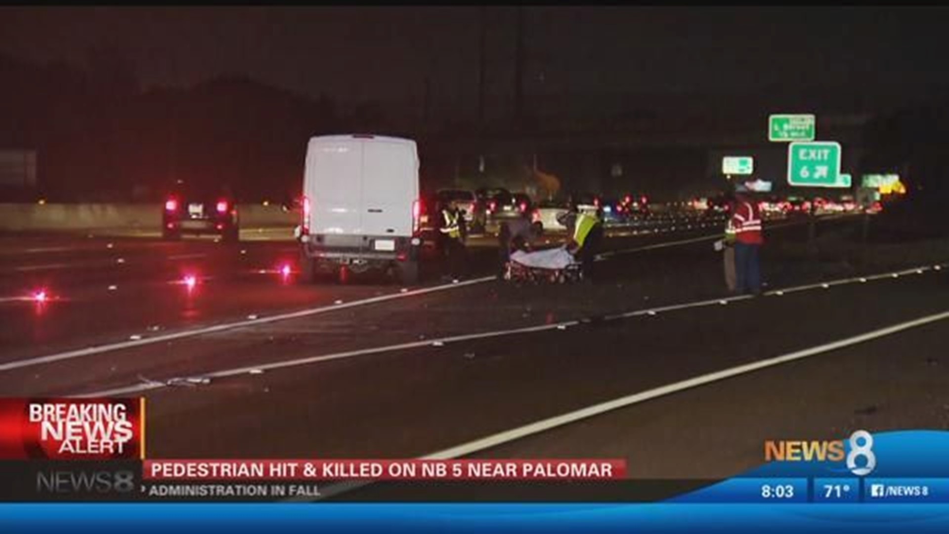 Man hit, killed while running across I-5 in Chula Vista | cbs8.com