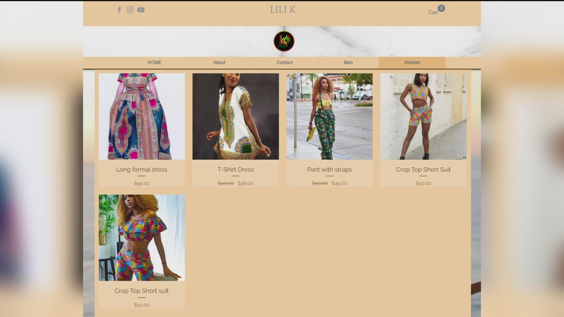 The boutique located in the College area sells African fashion for both men and women.