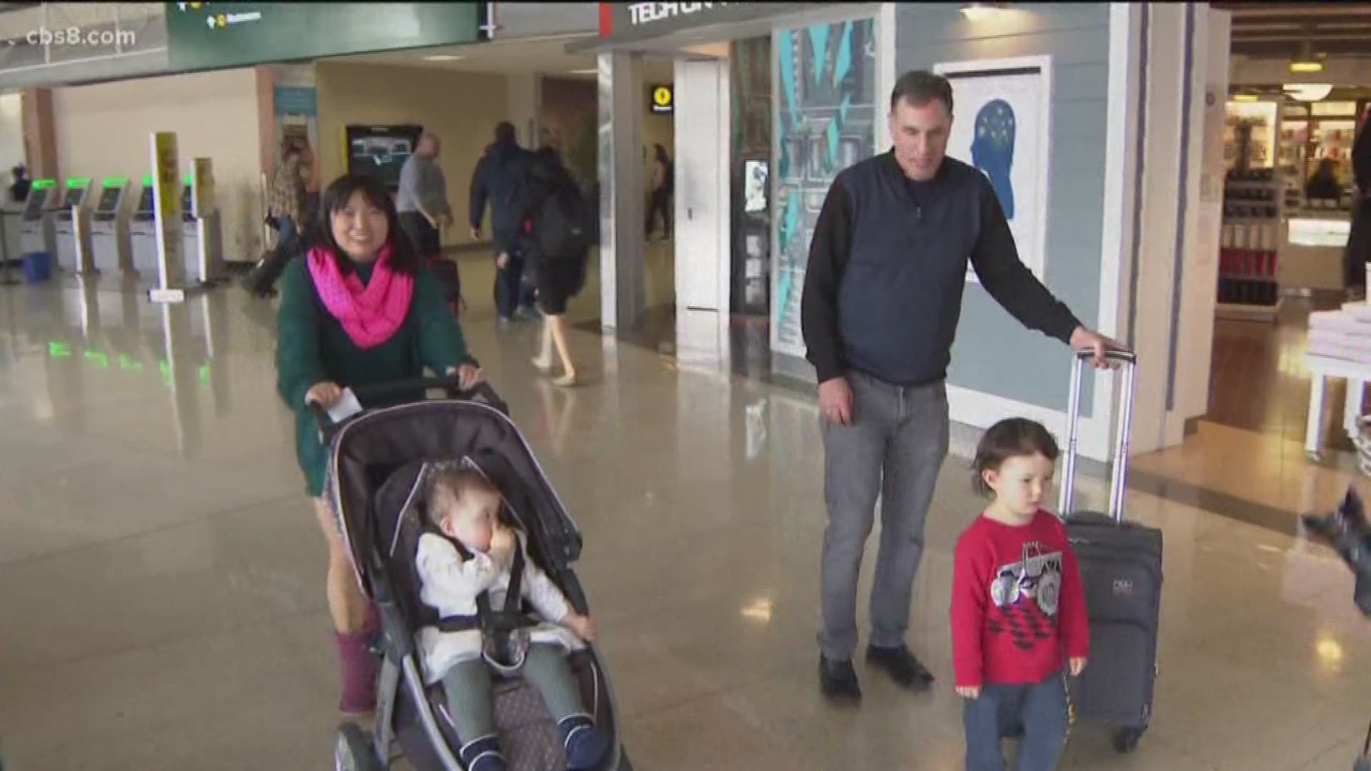 Among those cleared to leave Travis Air Force Base was a San Diego family.
