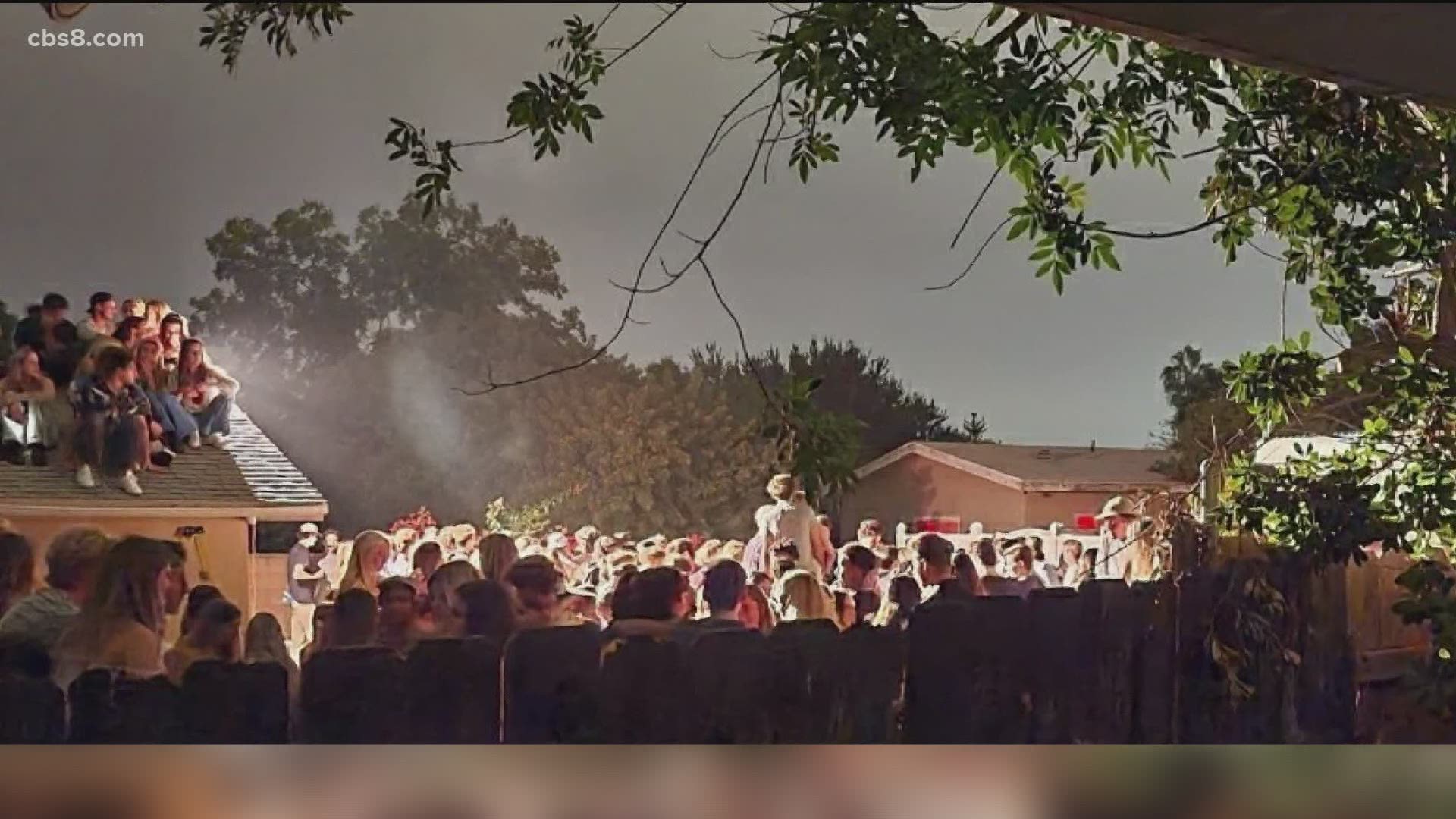 "They were on the roof... there were probably 100 people in that backyard." Parties and gatherings around San Diego State University have neighbors concerned.
