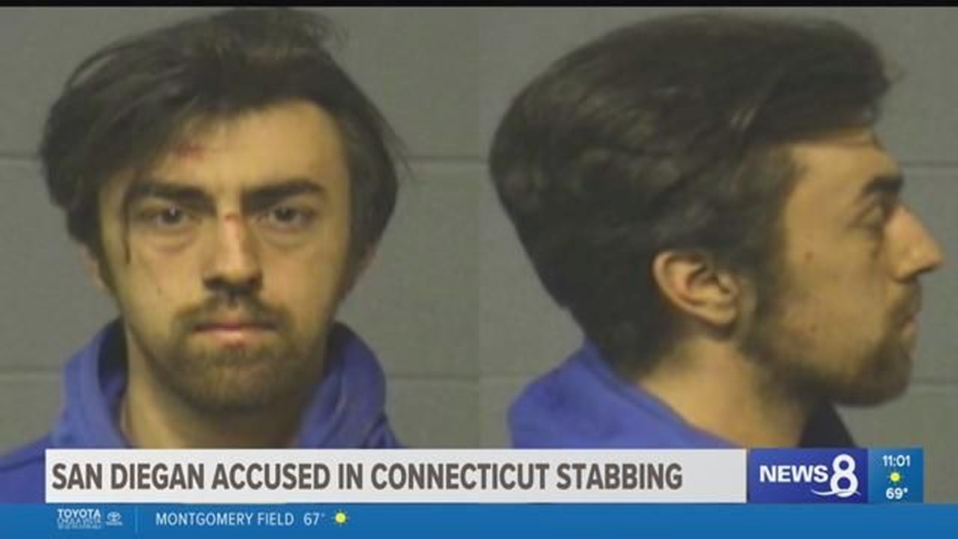 San Diegan accused of stabbing 2 students in Connecticut