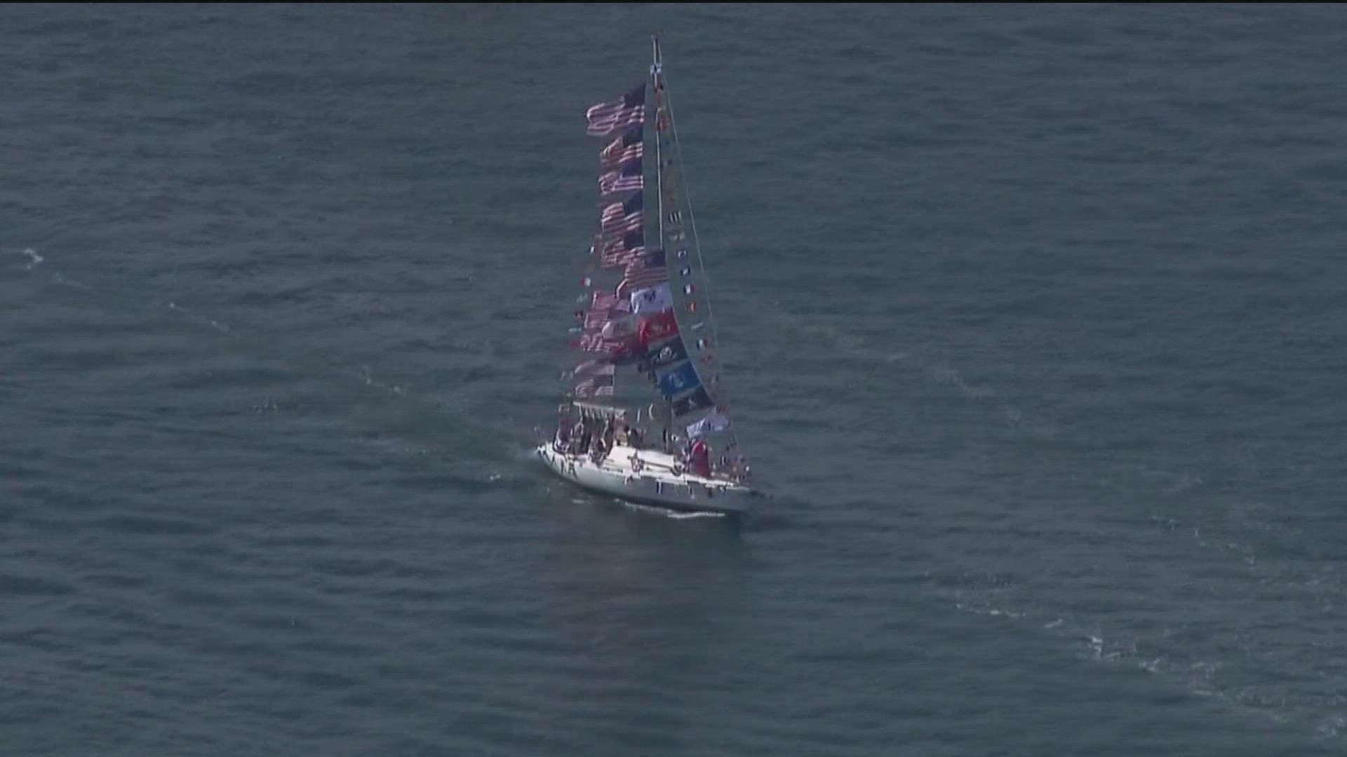 The San Diego Fleet Week Veterans Day Boat Parade was held on San Diego Bay Friday.