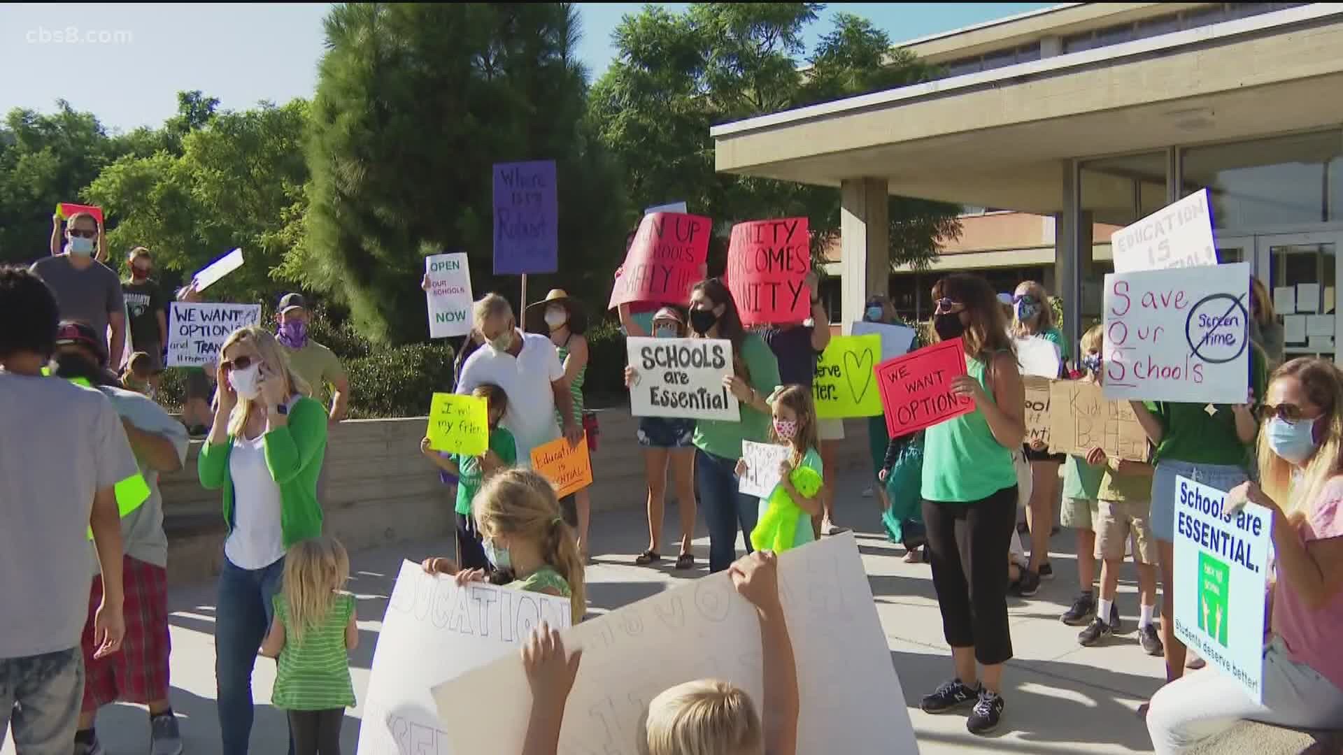 Some parents say it's time for San Diego Unified Schools to reopen no matter what tier the county is in.