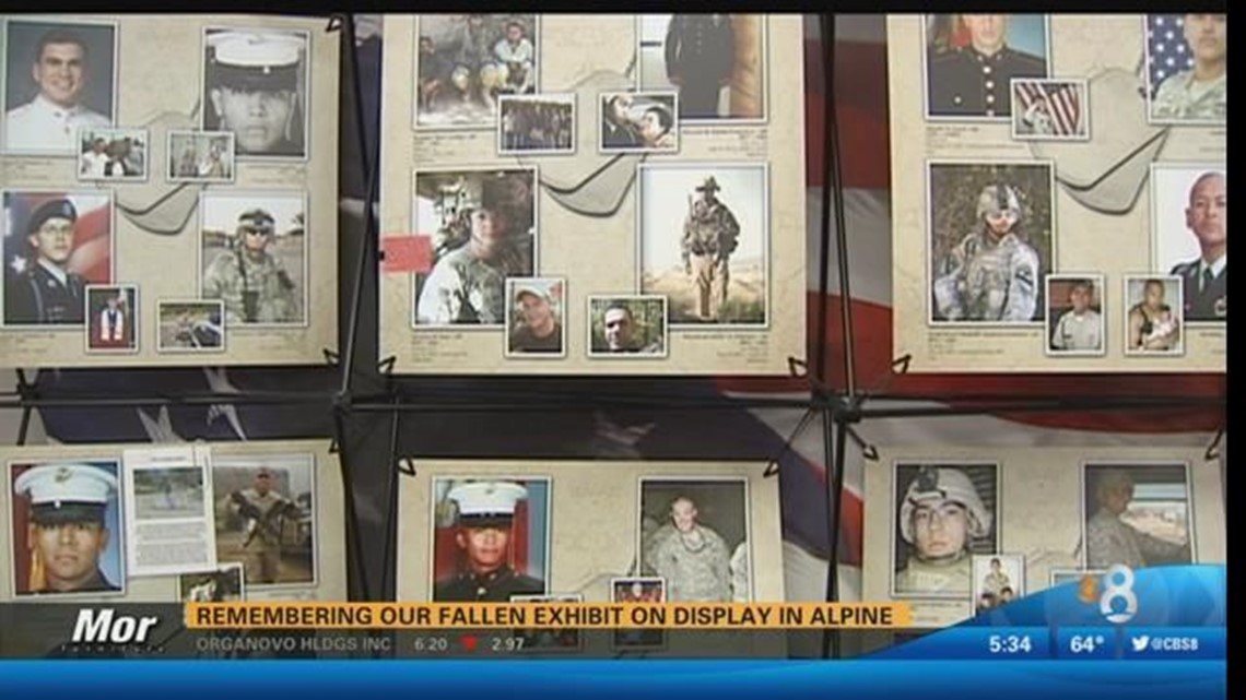 'Remembering Our Fallen' exhibit on display in Alpine | cbs8.com