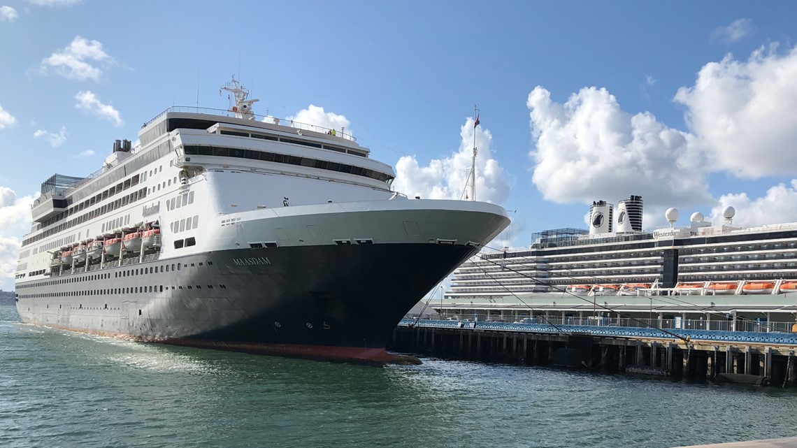 Holland America cruise ship arrives in San Diego with over 800