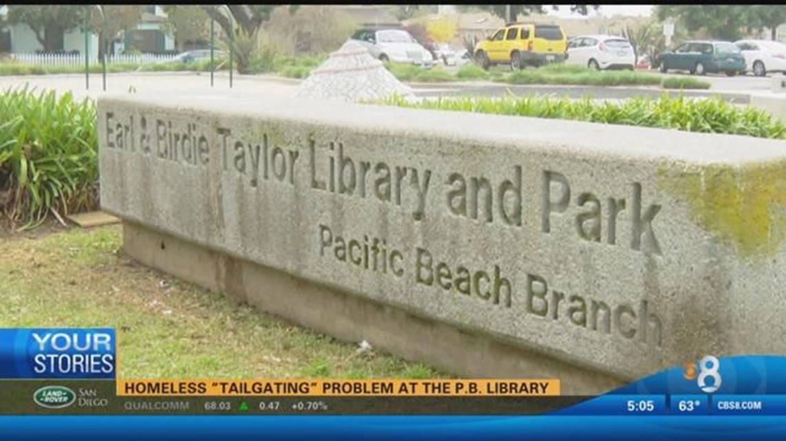 Your Stories Homeless "tailgating" problem at a Pacific Beach library