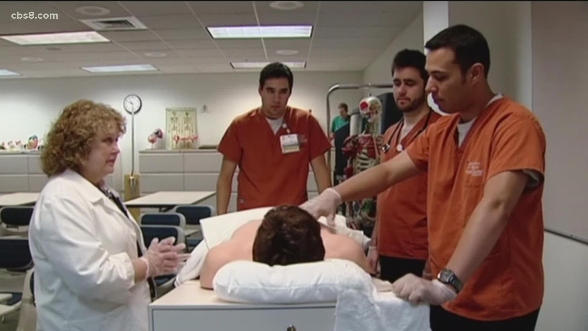 USD Hahn School of Nursing has tripled its male enrollment in the last three years.