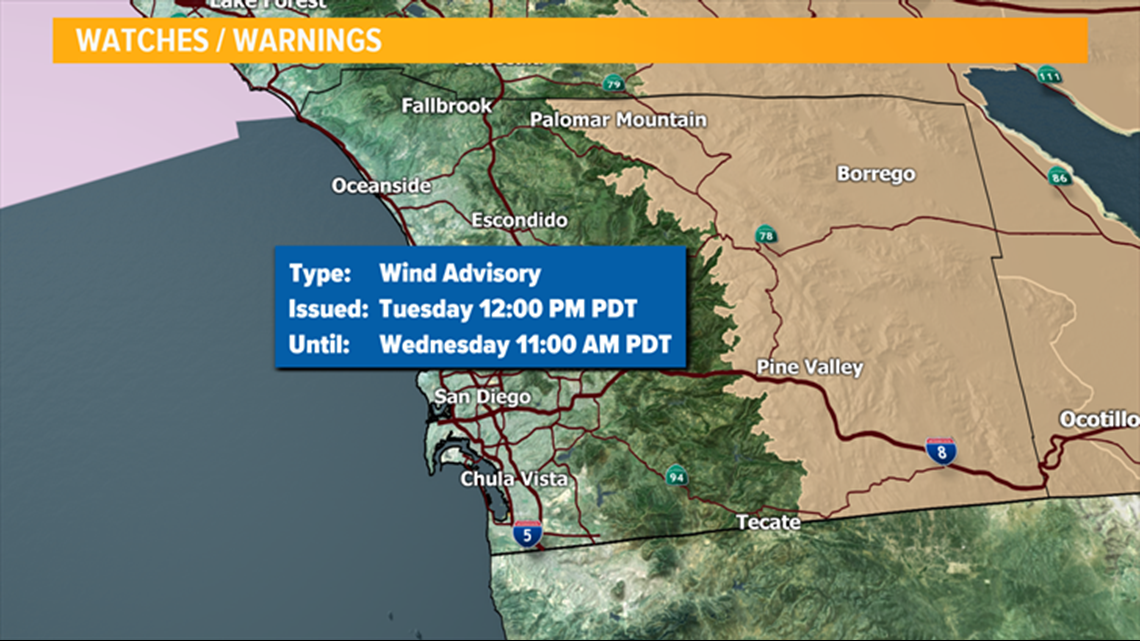 Gusty winds expected in San Diego County mountains, deserts | cbs8.com