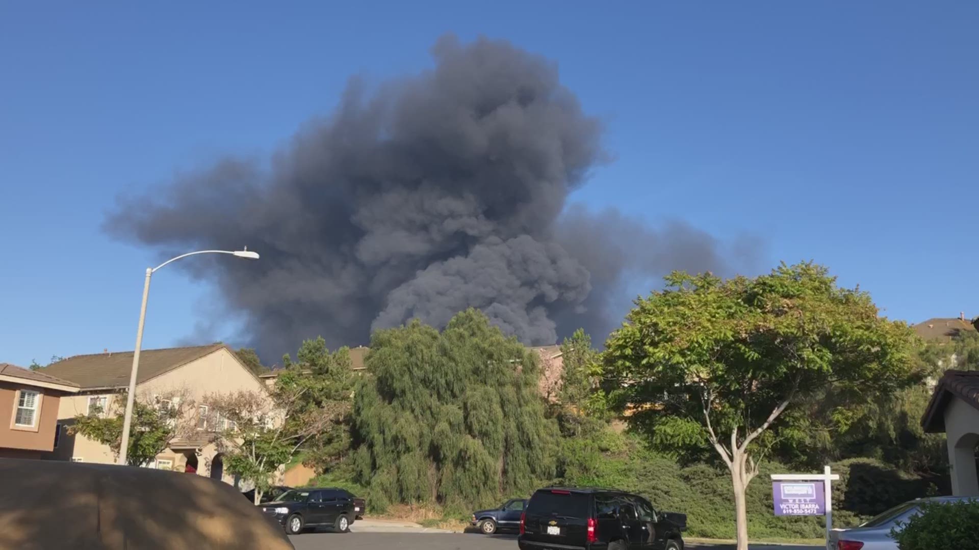Otay Mesa Fire breaks out at junkyard near Brown Field