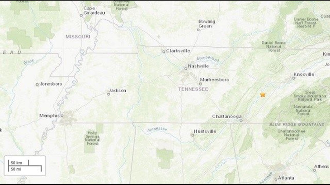 Magnitude 4.4 earthquake jolts Tennessee; felt in Atlanta | cbs8.com