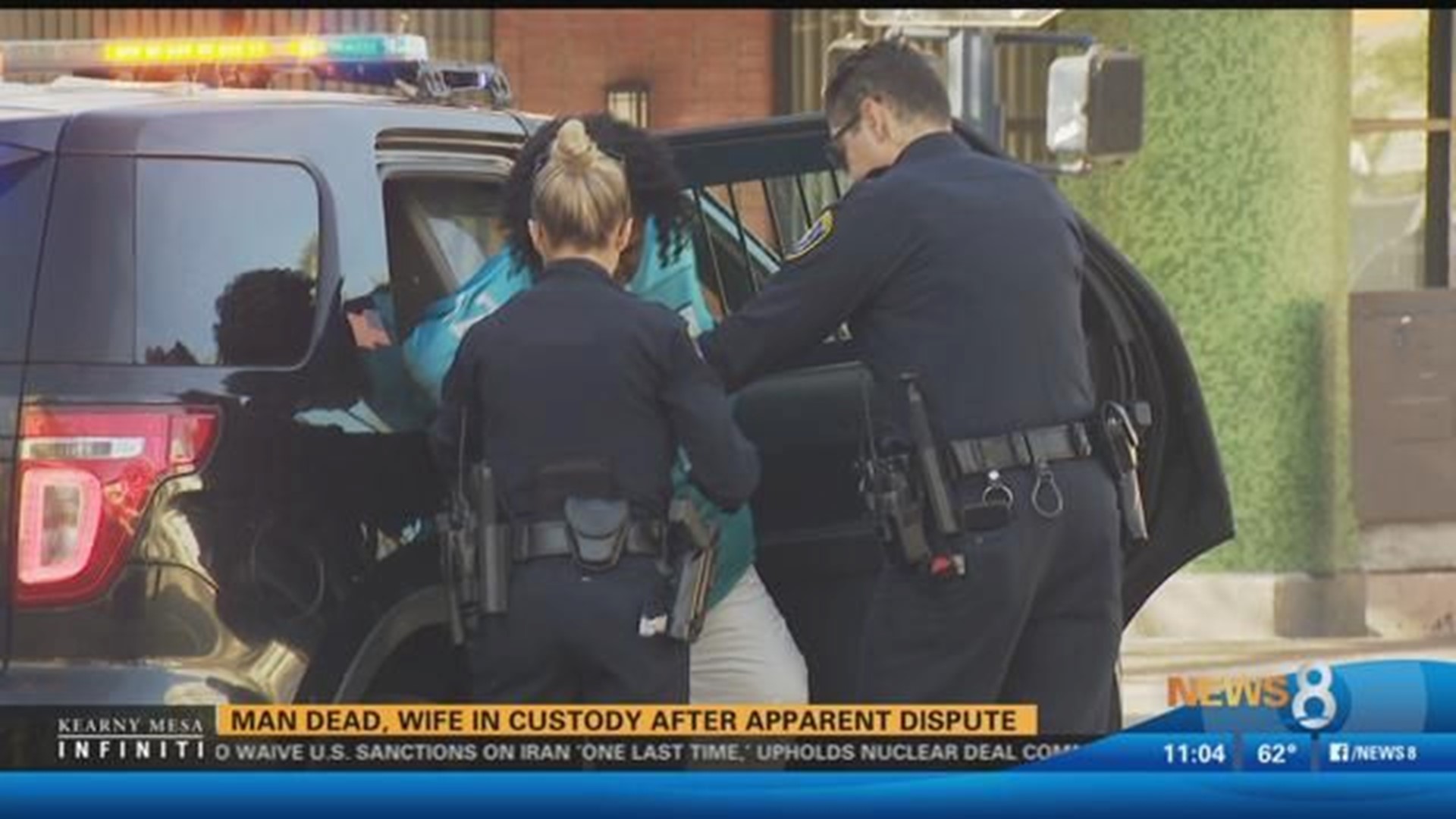 Man dead, wife in custody after apparent dispute | cbs8.com