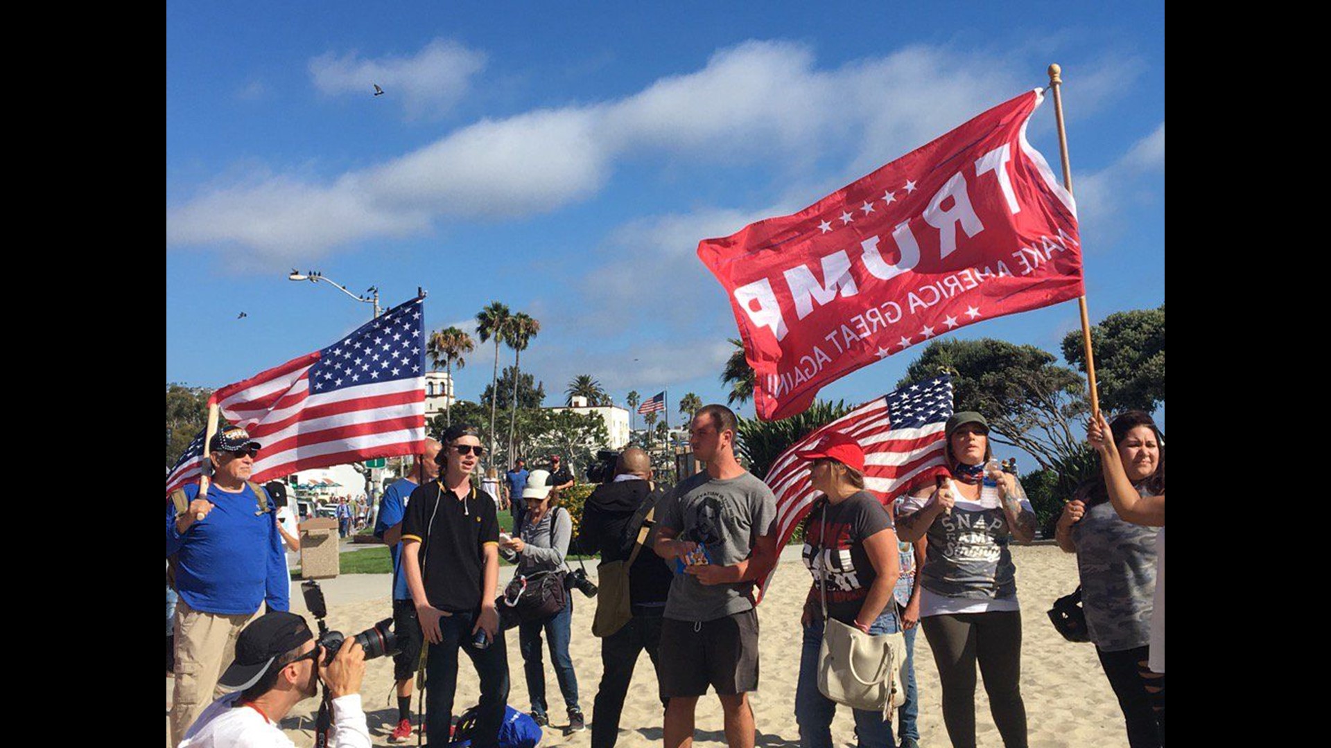 Laguna Beach "America First Rally" draws people against illegal