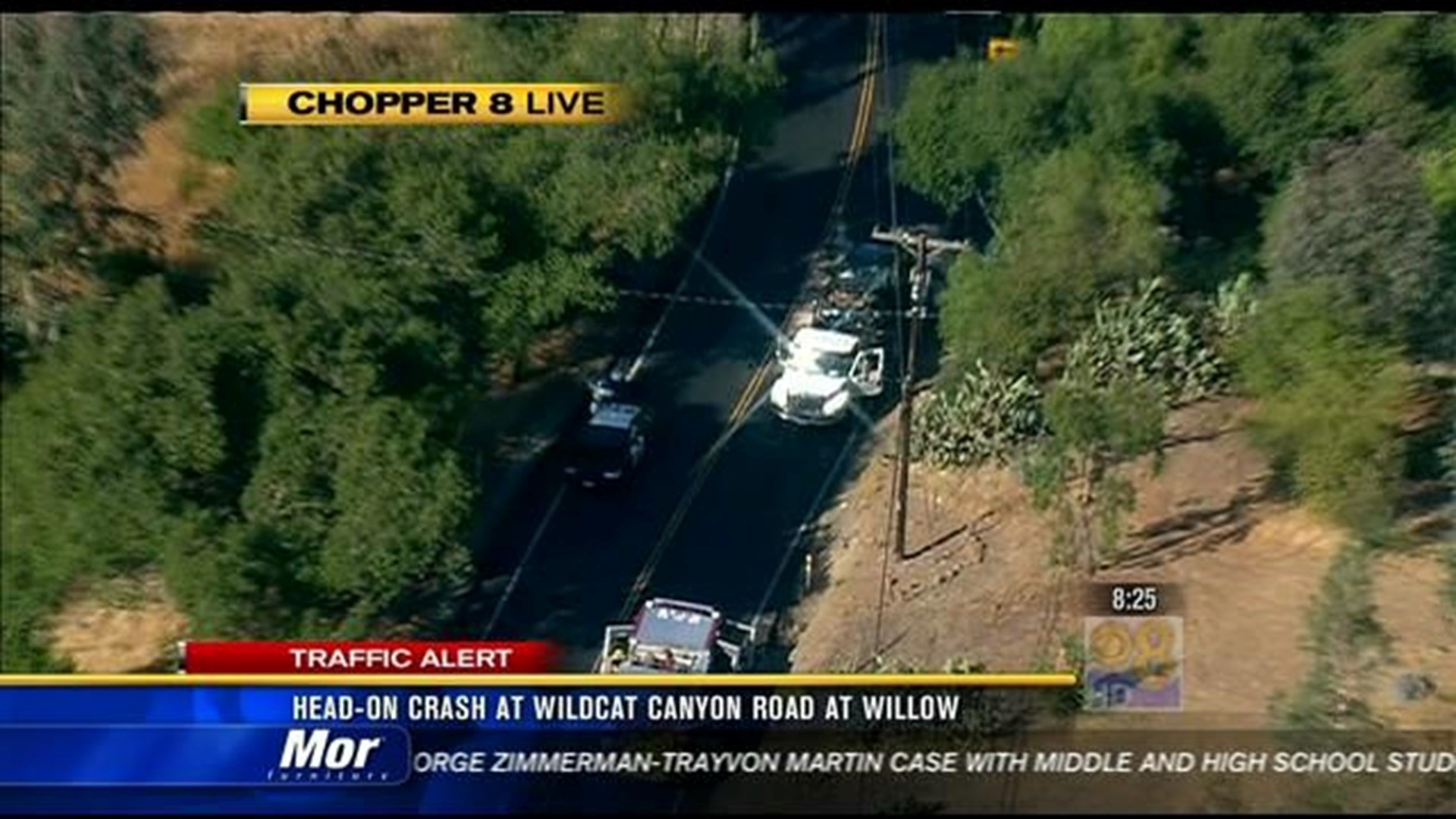 Headon crash on Wildcat Canyon Road