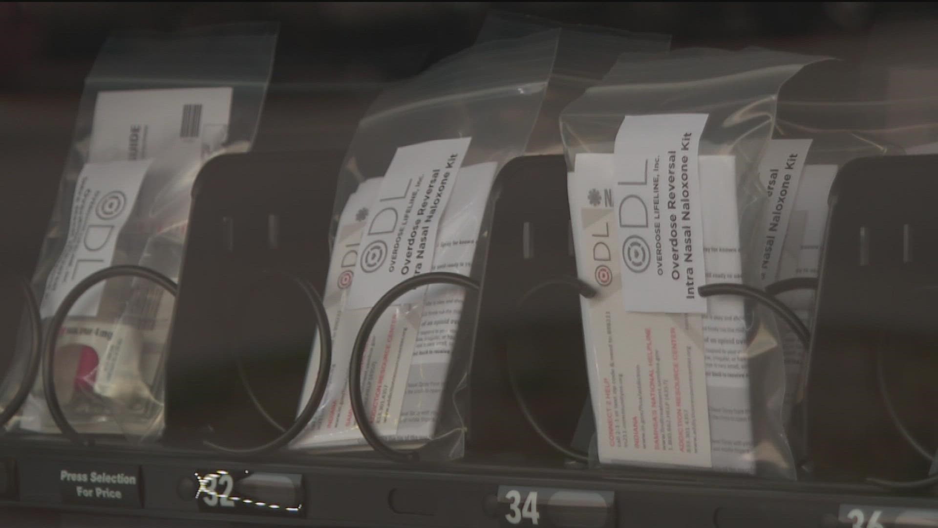 The County will install 12 naloxone vending machines throughout the region by next summer, with half of them scheduled to go up by the end of this year.