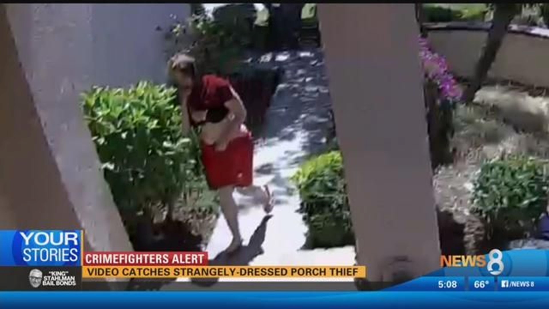 Caught on Camera: Brazen thief takes package off porch | cbs8.com