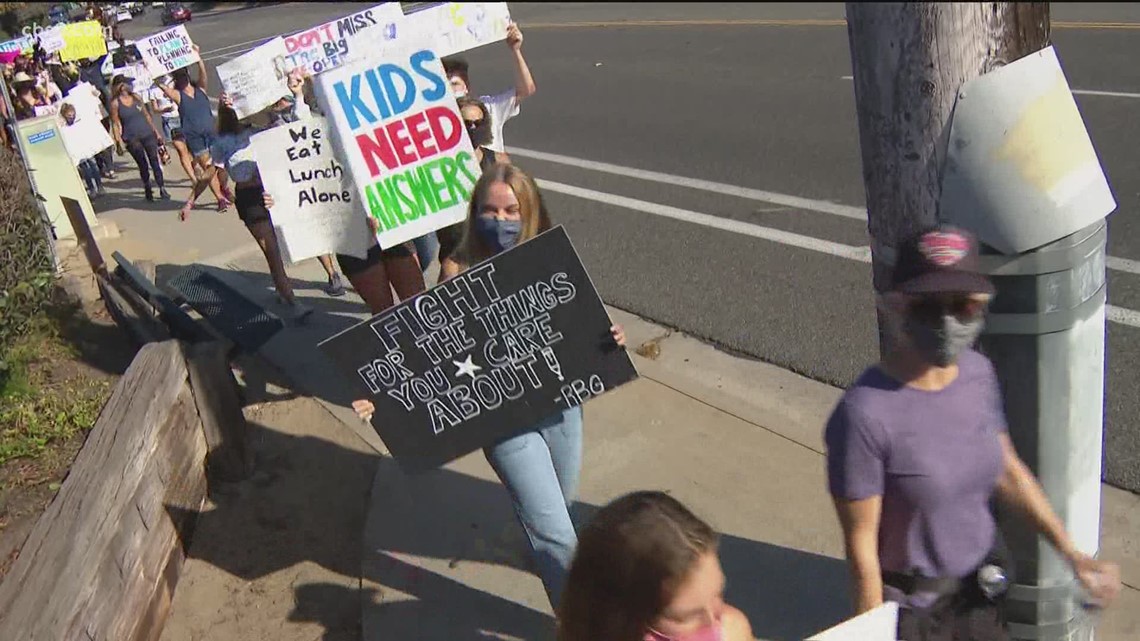 La Jolla Cluster parents protest continued school closures - La