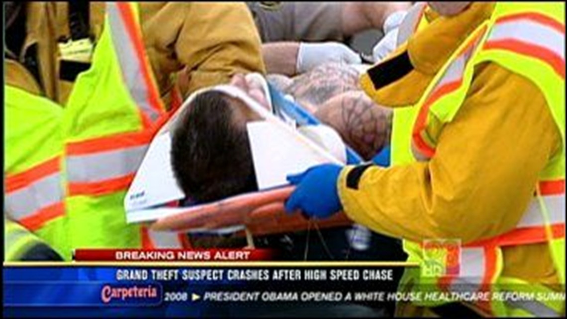 Theft Suspect Crashes In El Cajon After High Speed Chase