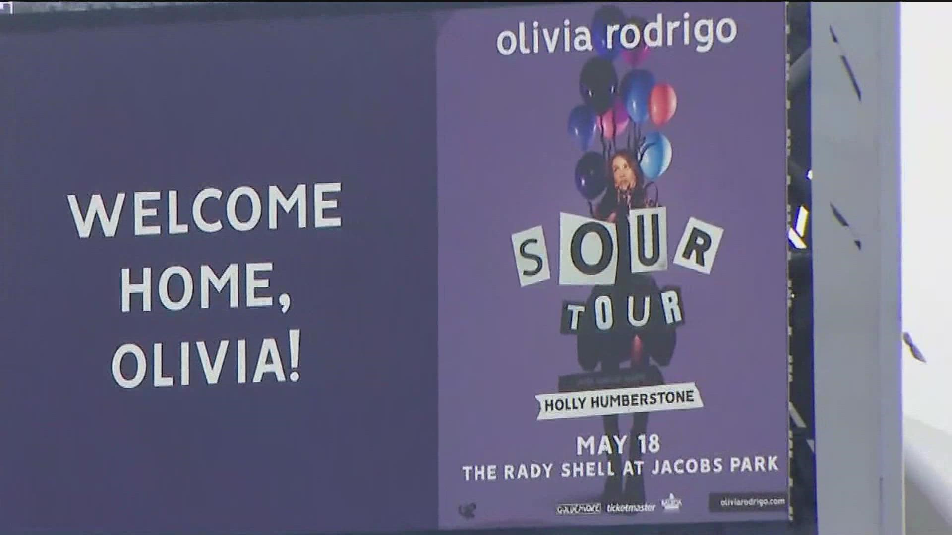 Fans showed up to the Rady Shell at Jacobs Park in full force on Wednesday, waiting for hours to see Olivia Rodrigo perform.