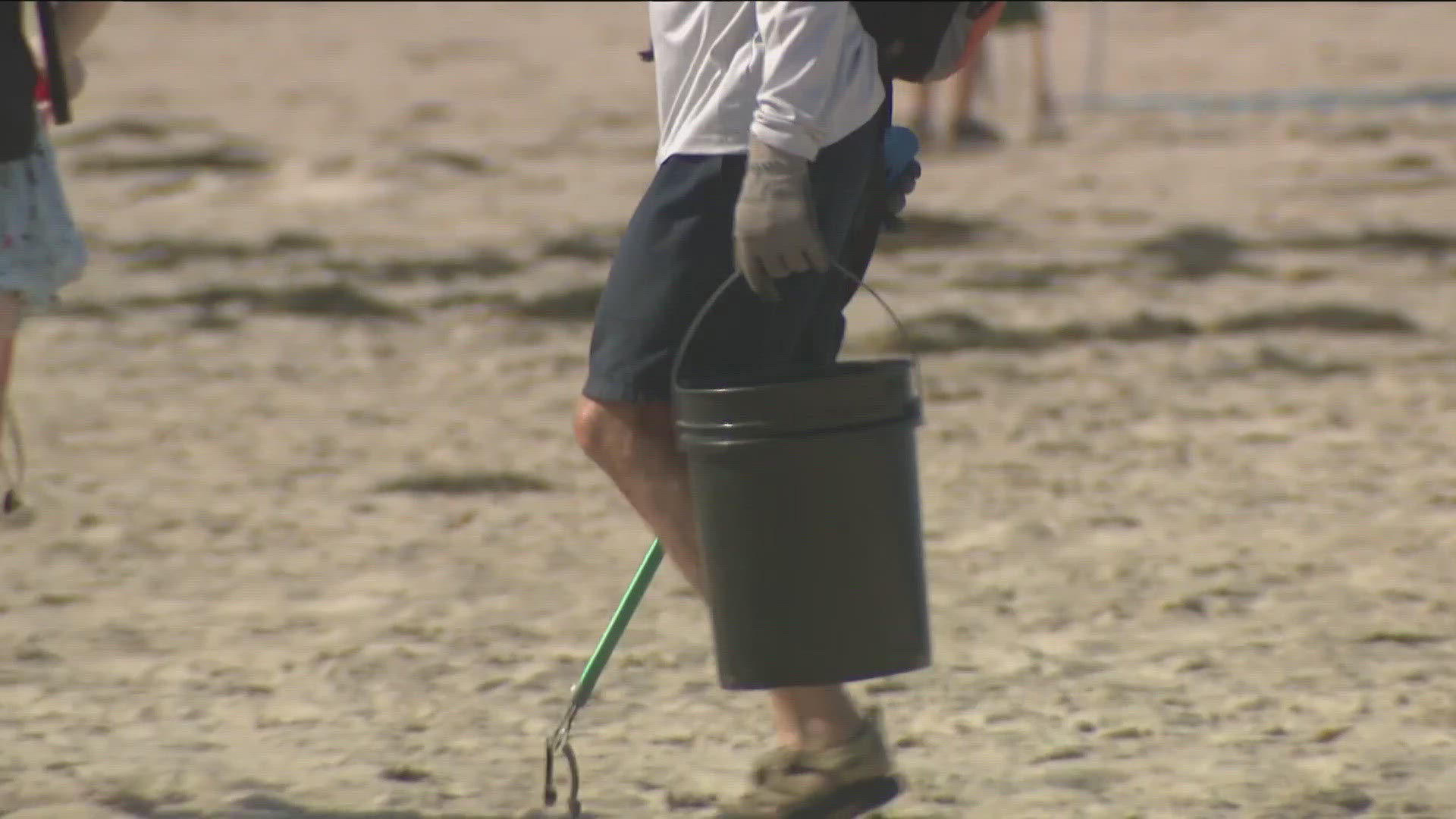 Beach cleanup event was sponsored by Paddle for Peace and the Surfrider Foundation.