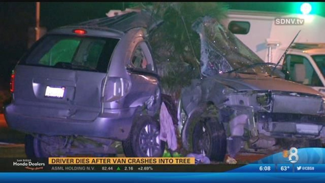 Driver dies after van crashes into tree | cbs8.com