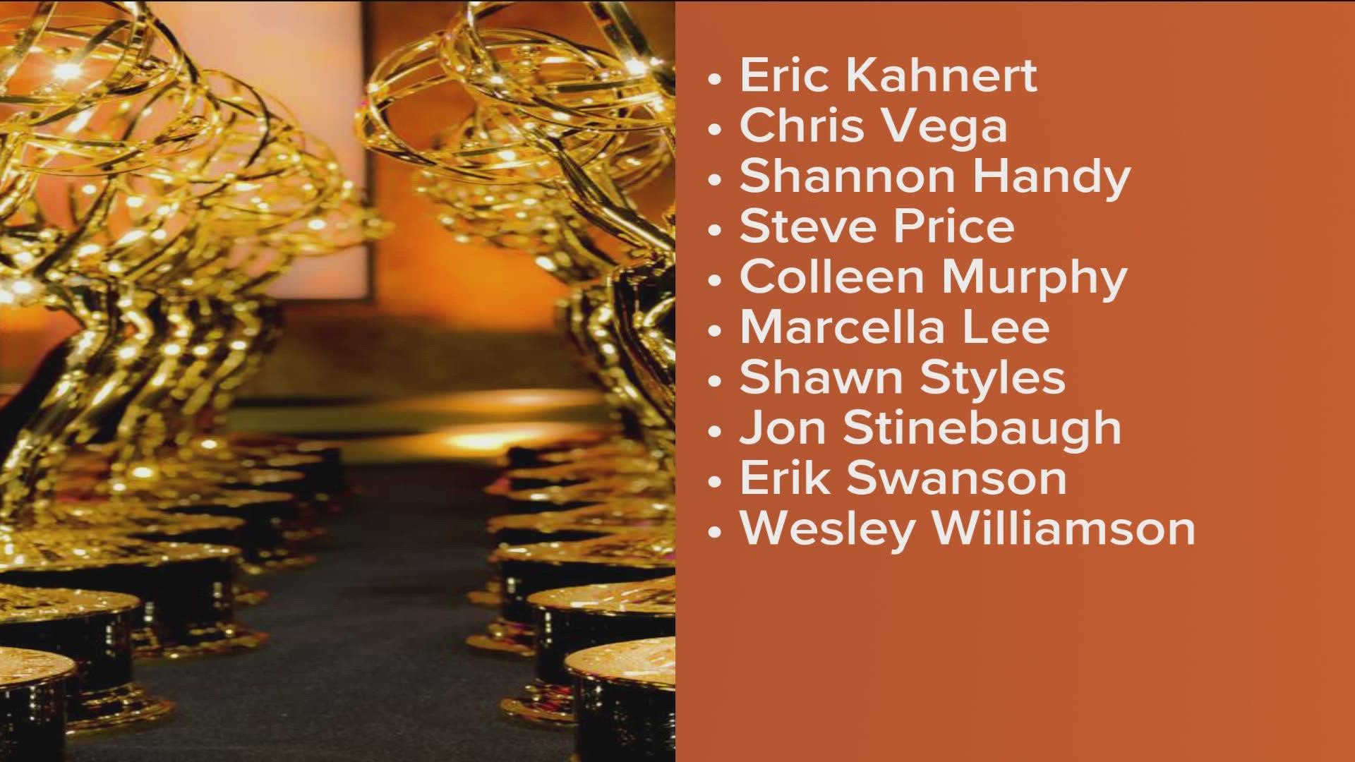 Journalists from CBS 8 took home more than 11 Emmy Awards at the ceremony held on June 18 in Rancho Mirage.