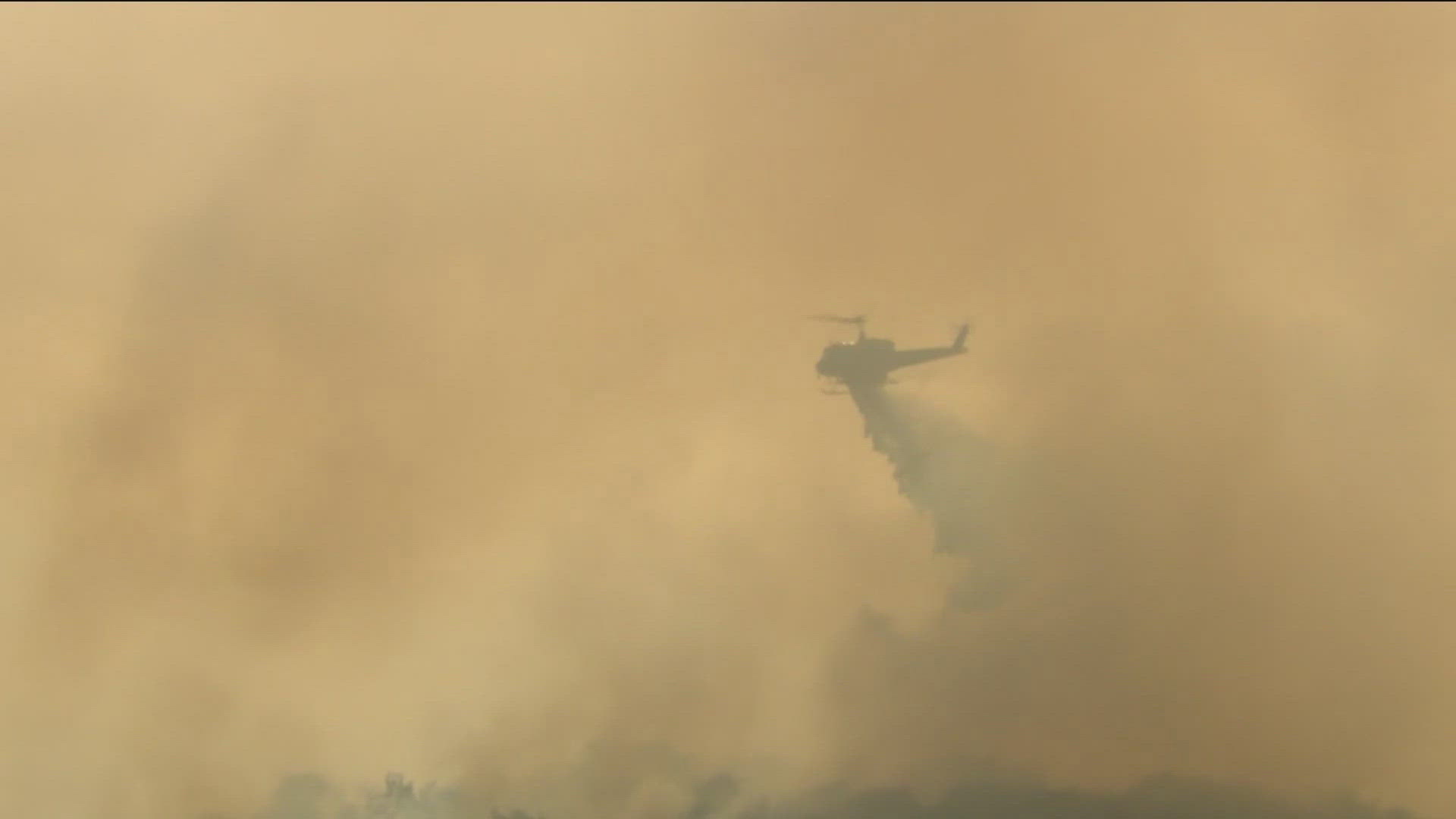 The fire was reported around 9 a.m. on Wednesday near Bernardo Center Dr. and Camino Del Norte and quickly burned about 7 acres near homes.