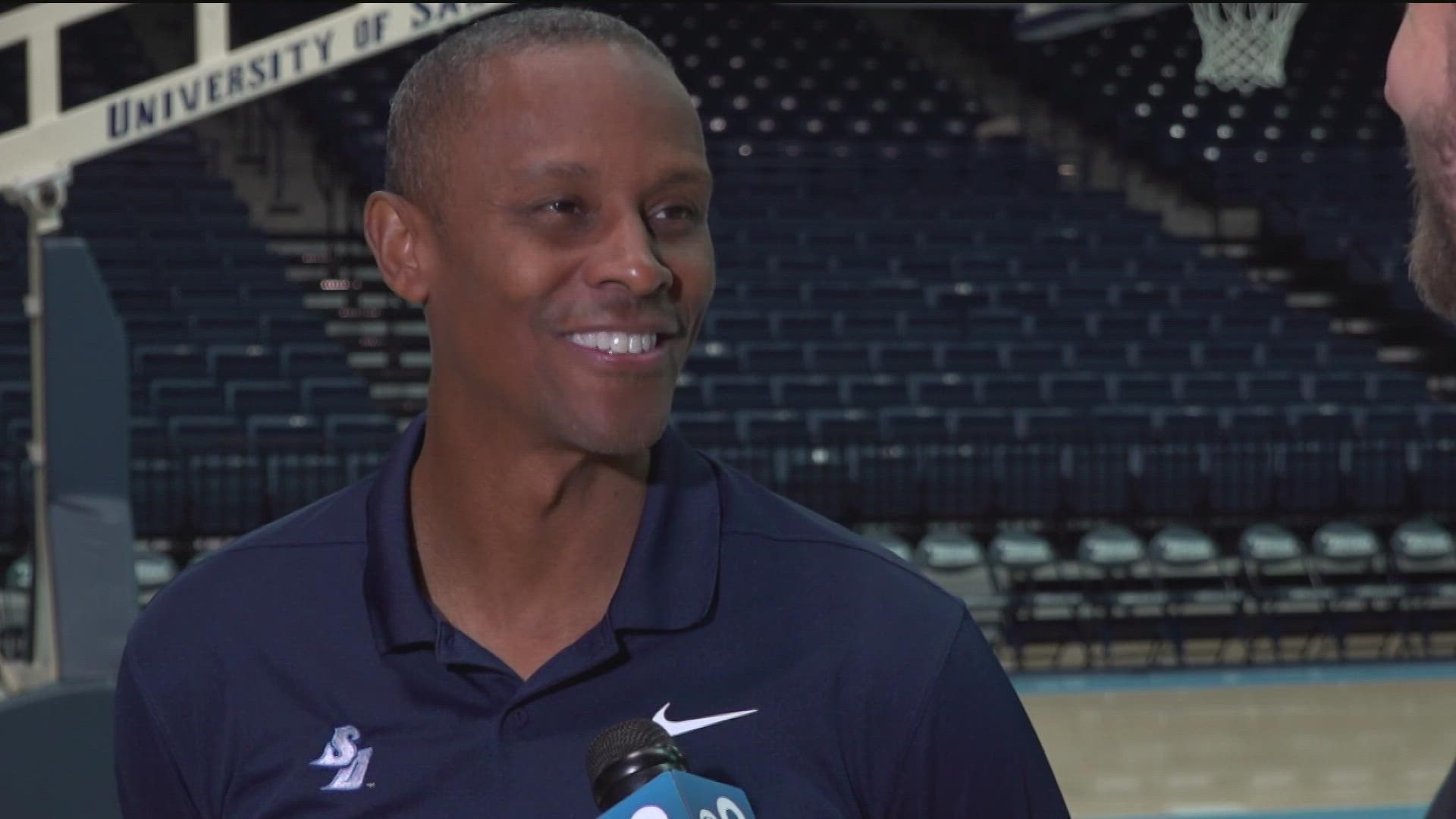 He made one of the most famous shots in college basketball history. Now, Tyus Edney is hoping to bring that championship mentality to the University of San Diego.