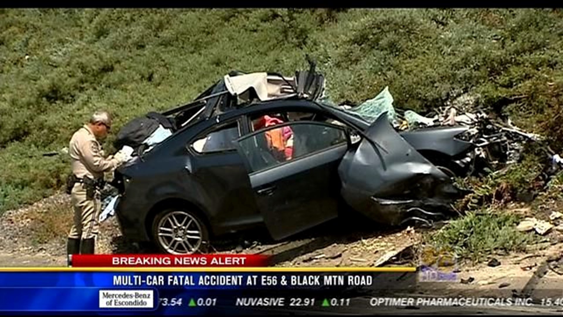 11AM UPDATE Multicar fatal accident at SR56 &amp; Black Mtn