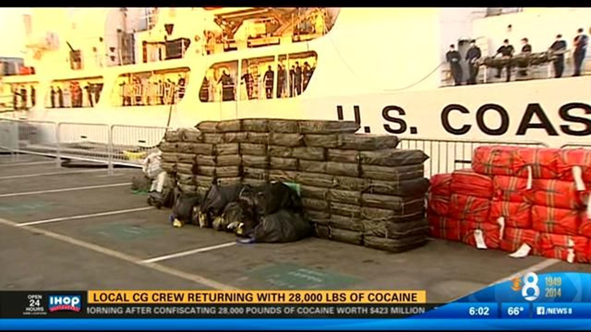 U.S. Coast Guard seizes 14 tons of cocaine | cbs8.com