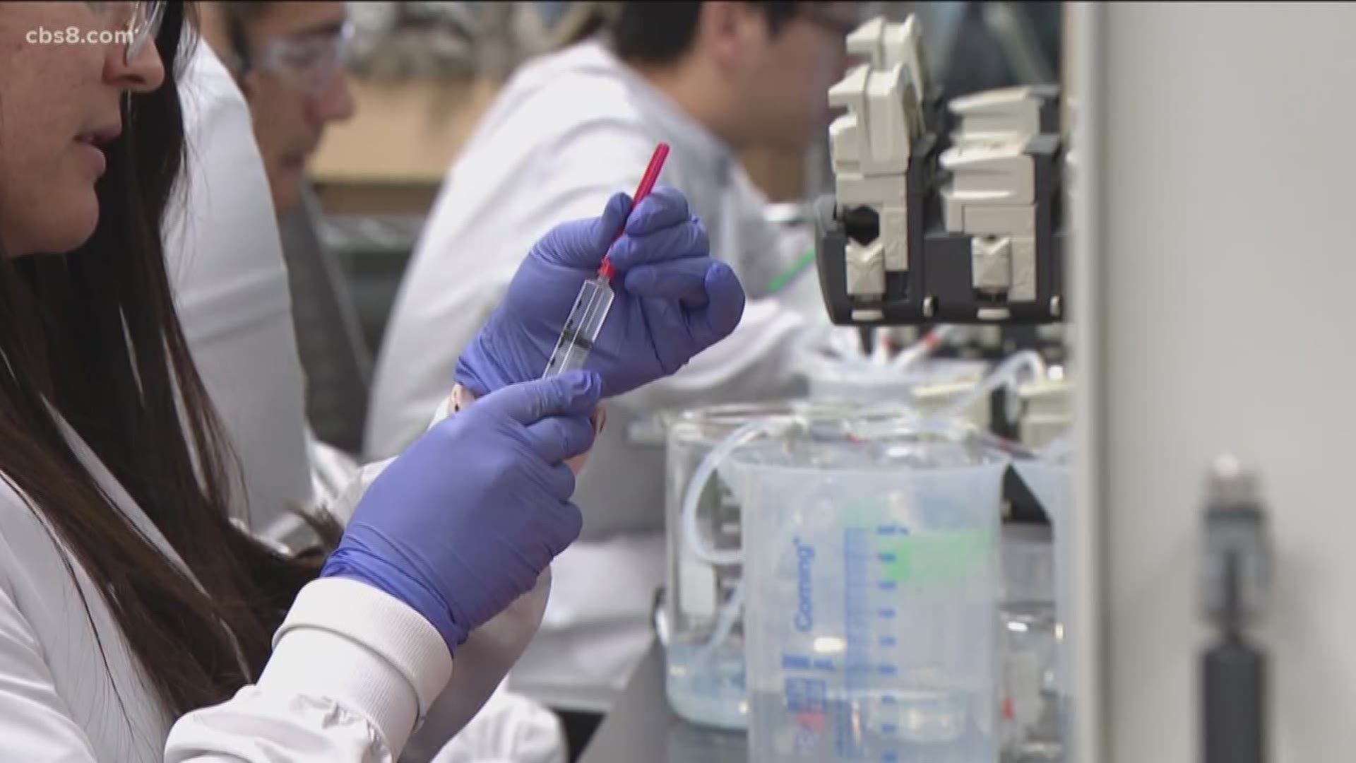 The San Diego biotech company has identified a vaccine, and is working to manufacture it. It would need FDA approval.