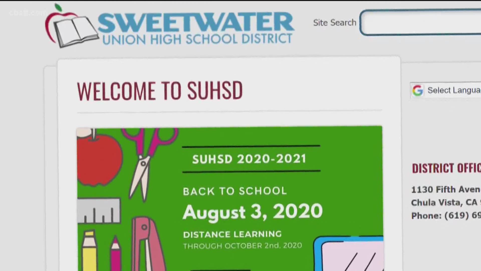 The Sweetwater Union High School District started school on August 3.