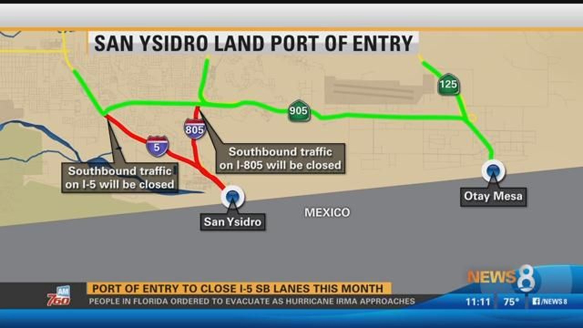 Lanes reopen ahead of schedule at San Ysidro Port of Entry