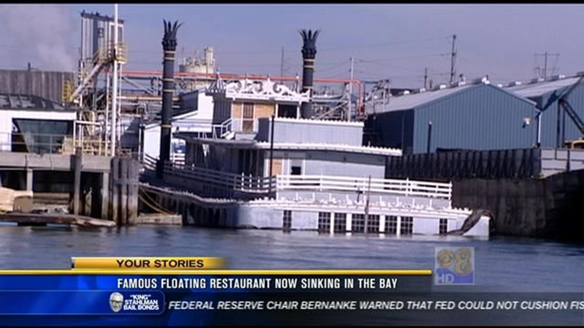 Famous floating restaurant now sinking in San Diego Bay