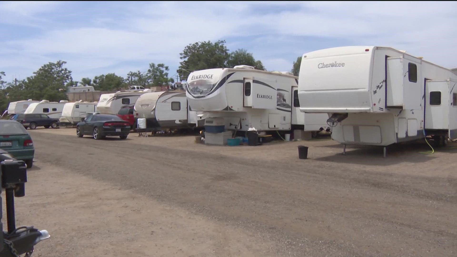 It's illegal for RVs to park during the overnight hours on public streets. The safe parking lots give people a place to park at night.