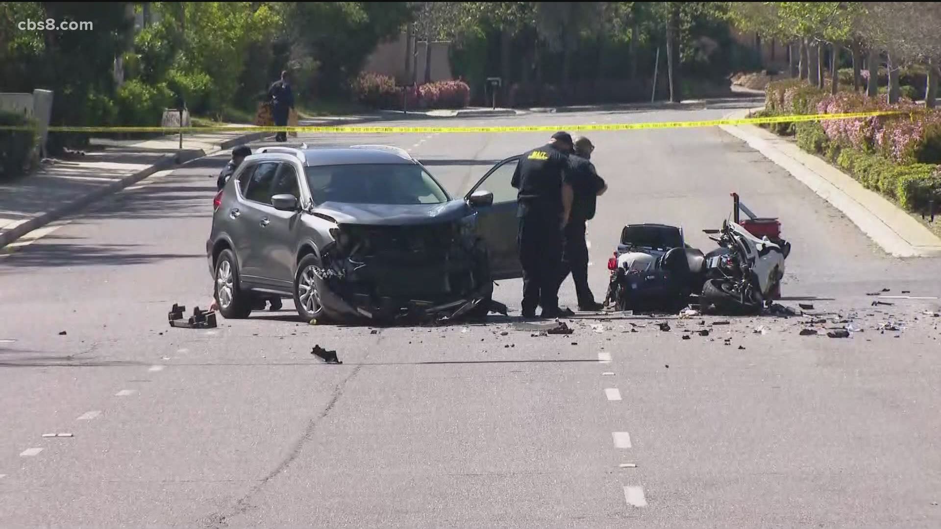 CHP motorcycle officer seriously injured in Escondido crash