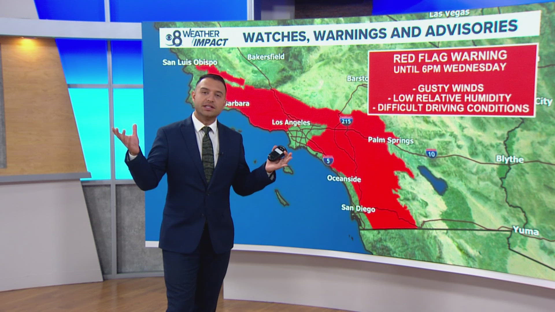 Gusty, dry Santa Ana winds continue Wednesday in San Diego as fire ...