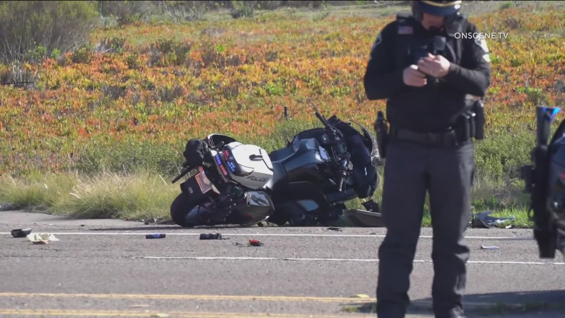 Oceanside accident Police officer injured in vice president's