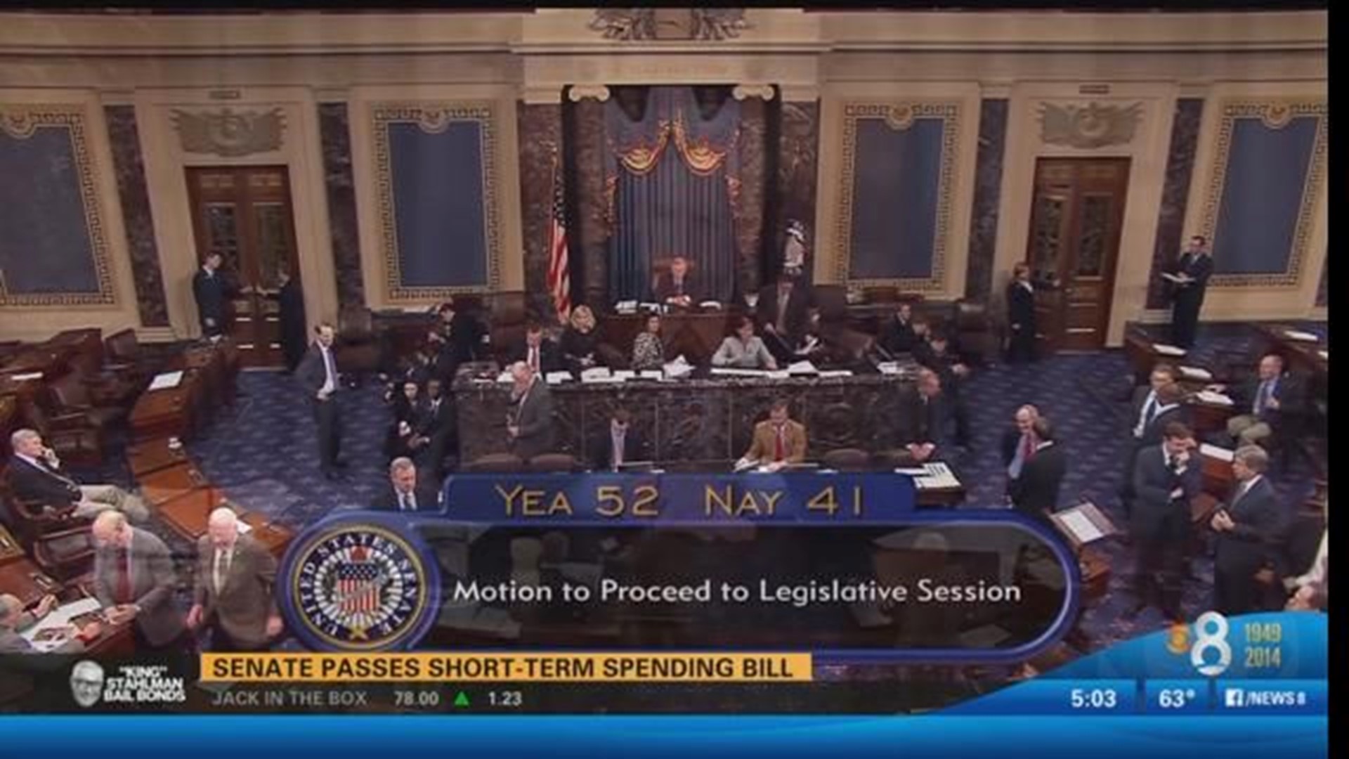 Senate clears way for vote on $1.1 T spending bill | cbs8.com