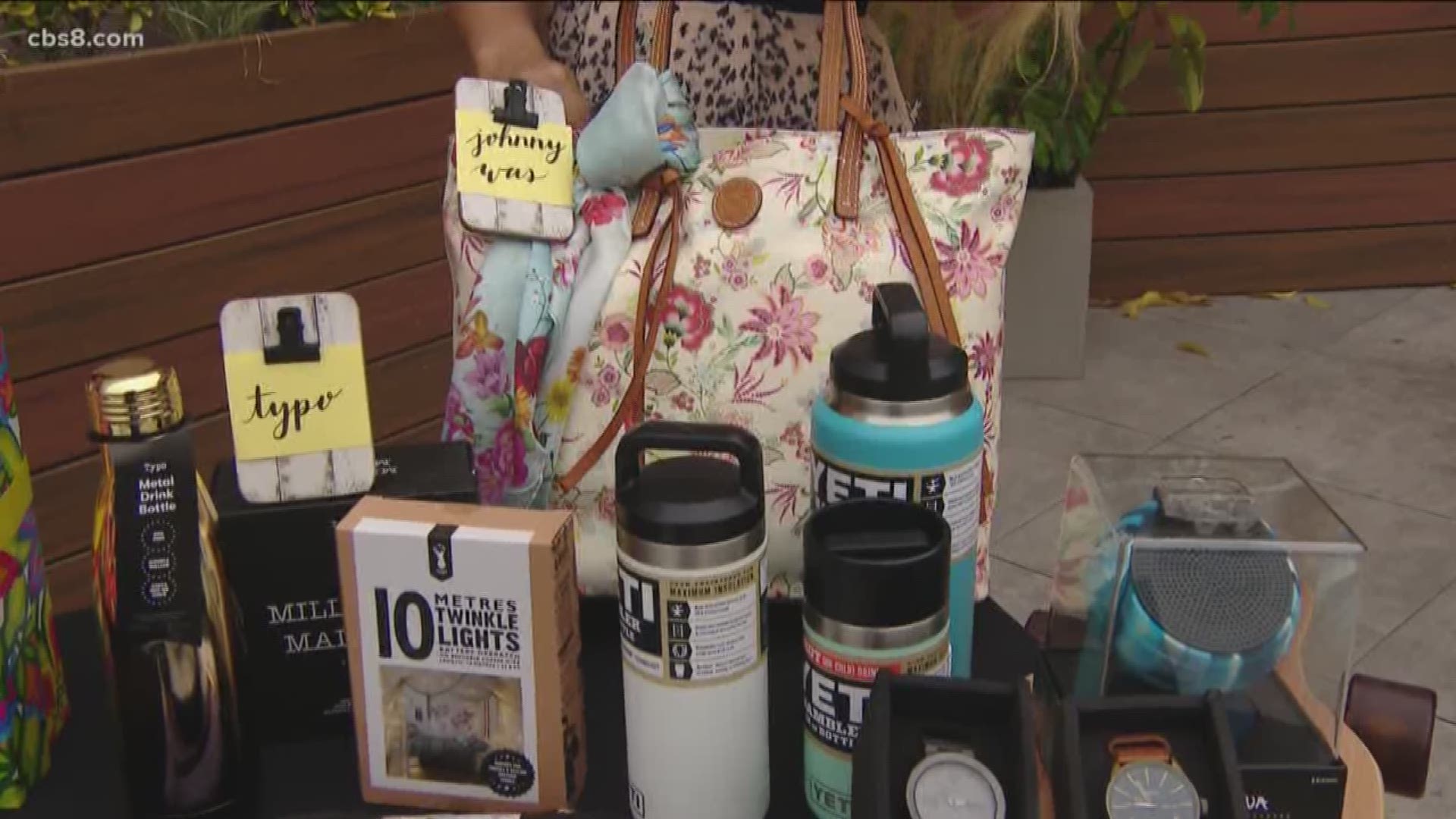 Arianne Cousin from Fashion Valley brought in some great gift ideas for people of any budget size.