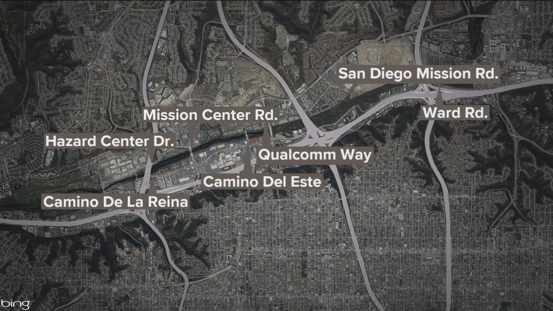 San Diego road closures expected in Mission Valley ahead of