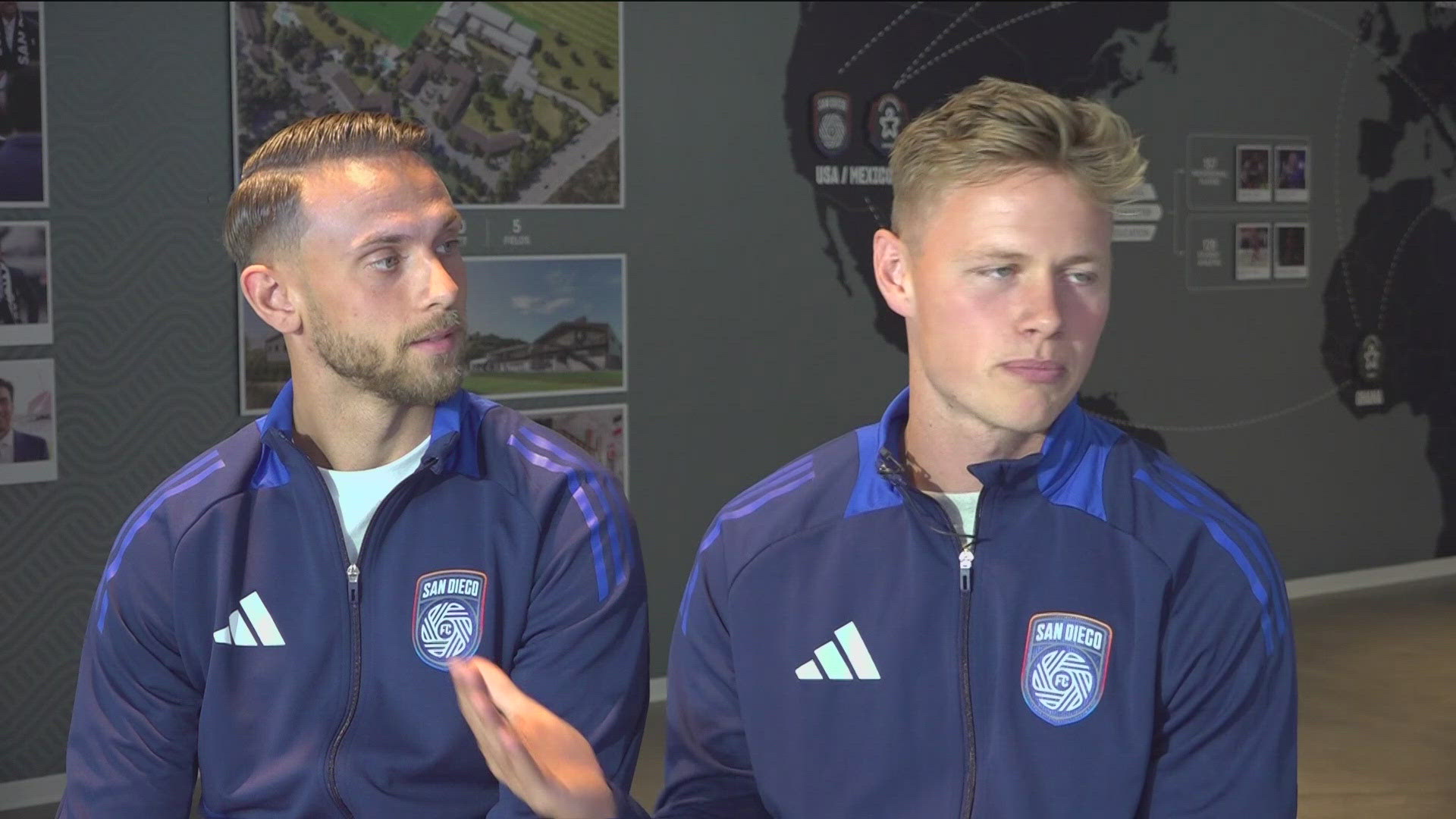 CBS 8's John Howard sat down with San Diego FC's Marcus Ingvartsen and Jeppe ​Tverskov who were teammates on the Danish national team last year.