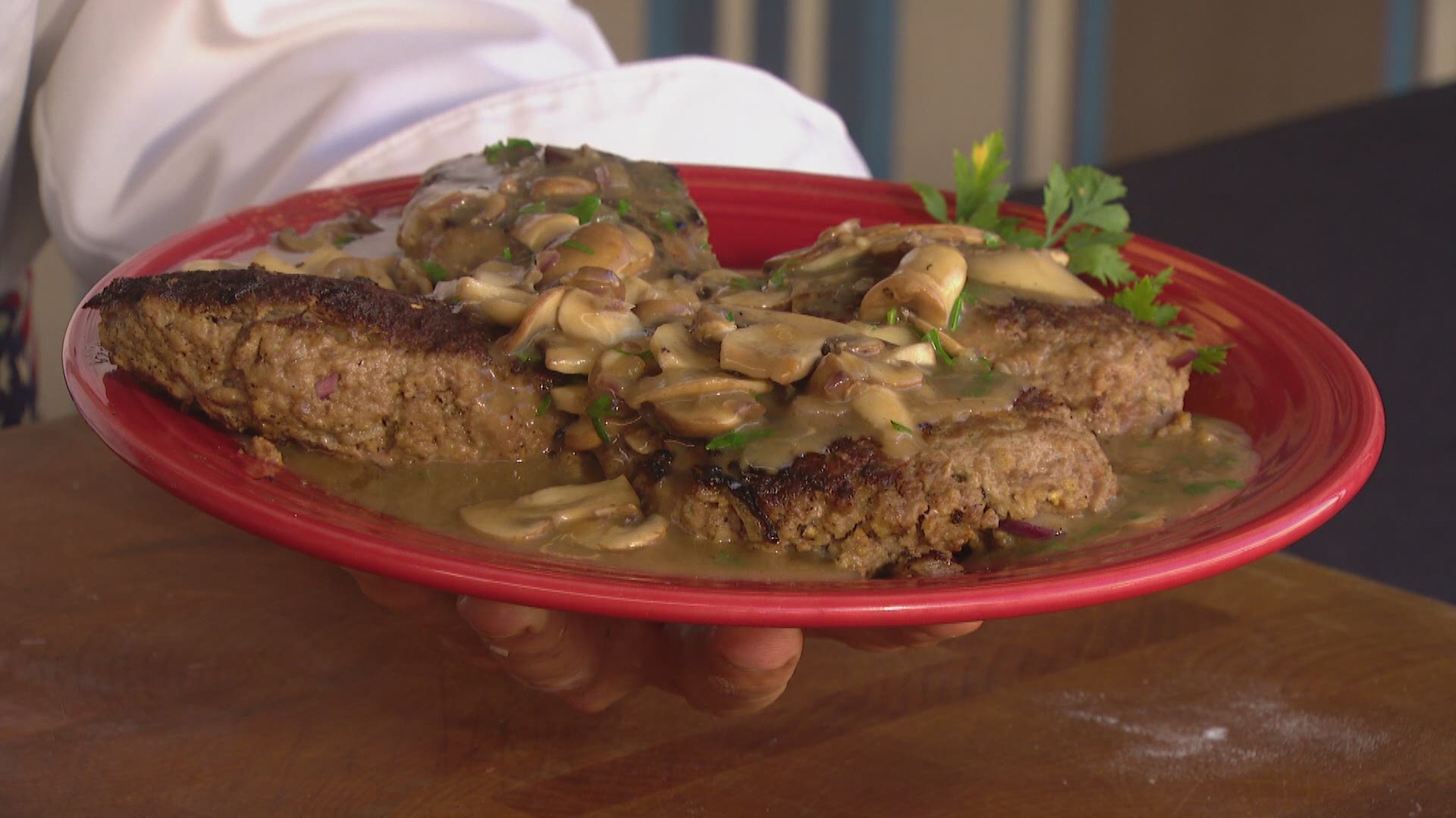 My mom and dad were great cooks, but we didn't always have the budget to eat steak all the time. So, to satisfy our hunger salisbury steak was the solution.